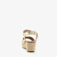 Dames espadrilles met sleehak goud