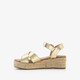 Dames espadrilles met sleehak goud