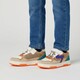 Leren jongens sneakers oranje blauw