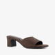 Dames muiltjes met hak bruin