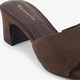Dames muiltjes met hak bruin