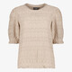 Kanten dames top beige