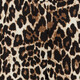 Dames wide leg broek met panterprint bruin