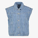 Dames denim gilet met stiksel patroon