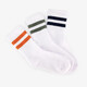 3 paar kinder sportsokken met strepen wit