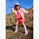 Meisjes short met ruffles koraalroze