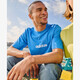 M LIN SJ heren T-shirt blauw