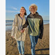 Heren softshell jas groen zwart