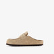 Suède dames instappers beige
