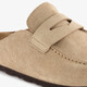 Suède dames instappers beige