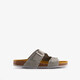 Suède dames bio slippers grijsblauw
