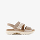 Leren dames sandalen beige