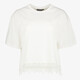 Dames T-shirt met kanten detail wit