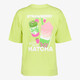 Dames T-shirt met matcha backprint groen