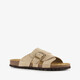 Suède dames bio slippers beige