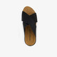 Suede dames bio slippers zwart