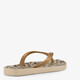 Kinder slippers met panterprint beige