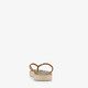 Kinder slippers met panterprint beige