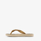 Kinder slippers met panterprint beige