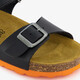 Jongens bio sandalen zwart oranje