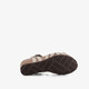 Suède dames bio sleehak sandalen beige