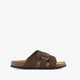 Suède dames bio slippers bruin