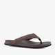 Heren teenslippers donkerbruin