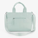 Doorgestikte dames schoudertas mintgroen