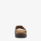 Leren slippers heren bruin