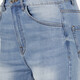 Dames denim short medium blauw