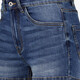 Dames denim short donkerblauw
