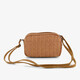 Gevlochten dames schouder beige