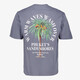 Heren T-shirt met backprint grijs