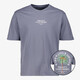 Heren T-shirt met backprint grijs