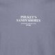 Heren T-shirt met backprint grijs