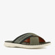 Leren heren slippers groen