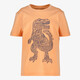 Unsigned jongens T-shirt met dino oranje