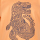Jongens T-shirt met dino oranje