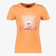 TwoDay meisjes T-shirt met luipaardkop oranje