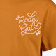 Cropped meisjes T-shirt met backprint bruin