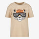 Unsigned jongens T-shirt met tijgerkop beige