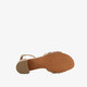 Dames sandalen met hak chocolade bruin