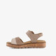Leren dames sandalen beige