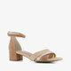 Dames sandalen met hak chocolade bruin