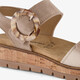 Leren dames sandalen beige