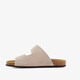 Leren heren bio slippers beige