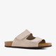 Leren heren bio slippers beige