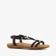 Blue Box dames sandalen panterprint zwart bruin