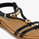 Dames sandalen panterprint zwart bruin