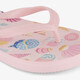 Roze meisjes teenslippers met schelpen
